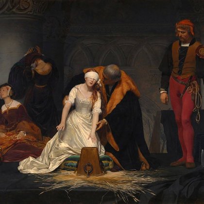 THE EXECUTION OF LADY JANE GREY,SHE WAS ONLY 18 YEAR- OLD.IN THE VIOLENT  AND DRAMATIC  OF ENGLISH MONARCHY ,SHE WAS A TEENAGE QUEEN OF ENGLAND WHO RULED FOR ONLY NINE DAYS BEFORE SHE WAS DEPOSED AND ULTIMATELY EXECUTED.