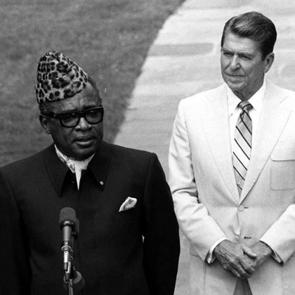 MOBUTU SESE SEKO (1930-1997) WAS THE SECOND PRESIDENT OF THE CONGO (ZAIRE).HE SET UP A DIC