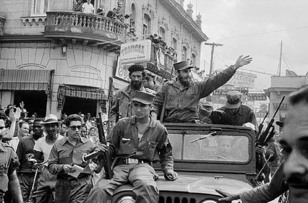 THE CUBAN REVOLUTION,BEGAN IN 1953,CONDUCTED BY FIDEL CASTRO,AND CUBAN DICTATOR BATISTA FALLS FROM POWER.
