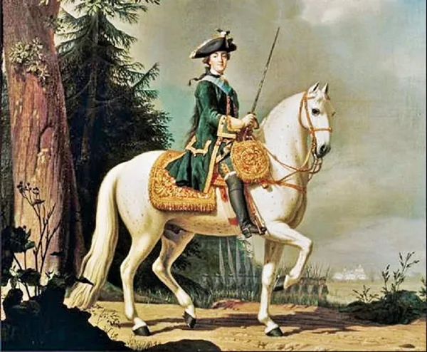 EMPRESS CATHERINE THE II OF RUSSIA (CATHERINE THE GREAT)( 1729 -1796).THIS REMARKABLE WOMAN WAS NEITHER RUSSIAN NOR ORIGINALLY NAMED CATHERINE.SHE WAS A GERMAN PRINCES WHO WAS SENT TO RUSSIA IN A DIPLOMATIC PRUSSIAN INTRIGUE. BORN SOPHIE FRIEDERIKE AUGUSTE VON ANHALT - ZERBST,GERMANY.