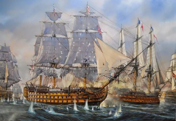 THE BATTLE OF TRAFALGAR ON 21ST,OCTOBER ,1805,WAS A NAVAL ENGAGEMENT FOUGHT BY THE BRITISH